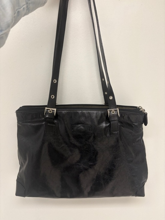 The Trend Handbags - The Trend Italian Patent Leather Tote Handbag Black